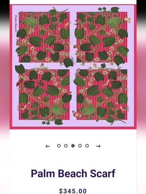 Carson & Co Made To Order Palm Beach Scarf - Pink & Green Botanical Print